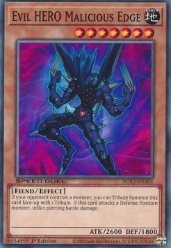 Evil HERO Malicious Edge⁣ - Speed Duel GX: Duelists of Shadows⁣ (Common)⁣ [A01]