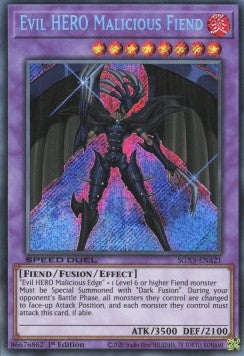 Evil HERO Malicious Fiend (V.2 - Secret Rare) - Speed Duel GX: Duelists of Shadows (Secret Rare) [SGX3-A21]