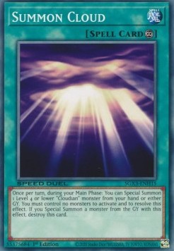 Summon Cloud⁣ - Speed Duel GX: Duelists of Shadows⁣ (Common)⁣ [H15]