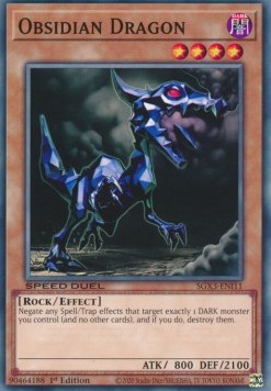 Obsidian Dragon⁣ - Speed Duel GX: Duelists of Shadows⁣ (Common)⁣ [I11]