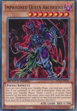 Imprisoned Queen Archfiend⁣ - Speed Duel GX: Duelists of Shadows⁣ (Common)⁣ [I16]
