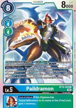 Paildramon (BT12-028)⁣ - Across Time⁣ (Rare)⁣ [028]