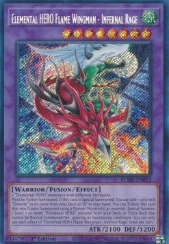 Elemental HERO Flame Wingman - Infernal Rage⁣ - Battles of Legend: Monstrous Revenge⁣ (Secret Rare)⁣ [012]