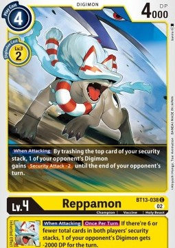 Reppamon (BT13-038)⁣ - Versus Royal Knights⁣ (Common)⁣ [038]
