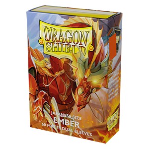 60 Small Dragon Shield Sleeves - Matte Dual Ember