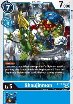 Shaujinmon (BT13-027)⁣ - Versus Royal Knights⁣ (Common)⁣ [027]