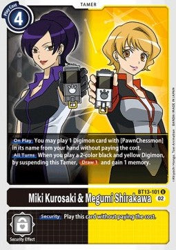 Miki Kurosaki & Megumi Shirakawa (BT13-101)⁣ - Versus Royal Knights⁣ (Uncommon)⁣ [101]