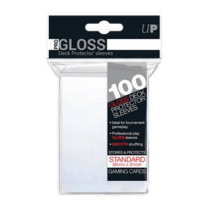 100 Ultra Pro Pro-Gloss Deck Protector Sleeves (White)
