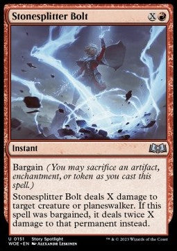Stonesplitter Bolt⁣ - Wilds of Eldraine⁣ (Uncommon)⁣ [151]
