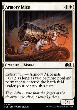Armory Mice⁣ - Wilds of Eldraine⁣ (Common)⁣ [3]