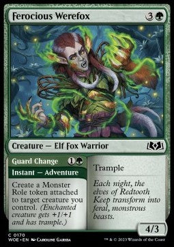 Ferocious Werefox // Guard Change⁣ - Wilds of Eldraine⁣ (Common)⁣ [170]