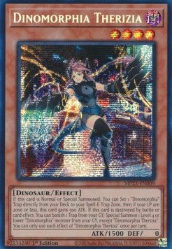 Dinomorphia Therizia - 25th Anniversary Tin: Dueling Heroes Mega Pack (Secret Rare) [MP23-009]