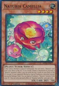 Naturia Camellia⁣ - 25th Anniversary Tin: Dueling Heroes Mega Pack⁣ (Super Rare)⁣ [171]