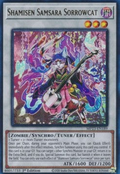 Shamisen Samsara Sorrowcat⁣ - 25th Anniversary Tin: Dueling Heroes Mega Pack⁣ (Ultra Rare)⁣ [189]