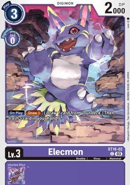 Elecmon (ST16-02) (V.1)⁣ - Starter Deck: Wolf of Friendship⁣ (Common)⁣ [002]
