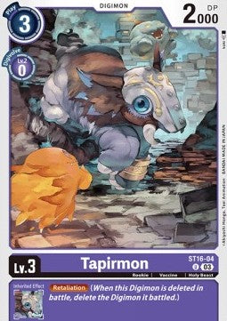 Tapirmon (ST16-04) (V.1)⁣ - Starter Deck: Wolf of Friendship⁣ (Uncommon)⁣ [004]