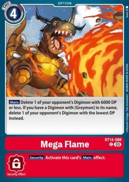 Mega Flame (BT14-089)⁣ - Blast Ace⁣ (Common)⁣ [089]