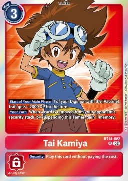 Tai Kamiya (BT14-082) (V.1)⁣ - Blast Ace⁣ (Rare)⁣ [082]