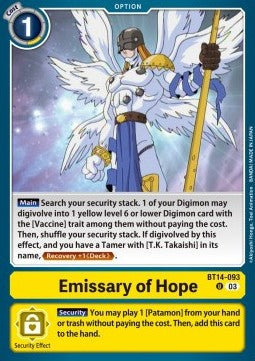 Emissary of Hope (BT14-093) - Blast Ace (Uncommon) [BT-14-093]