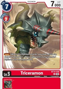 Triceramon (BT14-016)⁣ - Blast Ace⁣ (Common)⁣ [016]