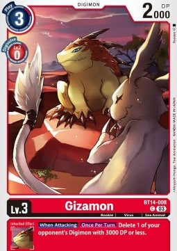 Gizamon (BT14-008)⁣ - Blast Ace⁣ (Common)⁣ [008]