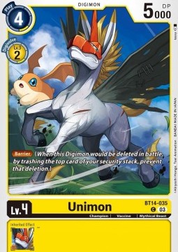 Unimon (BT14-035)⁣ - Blast Ace⁣ (Common)⁣ [035]