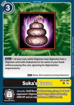 Suka's Curse (BT14-097)⁣ - Blast Ace⁣ (Uncommon)⁣ [097]