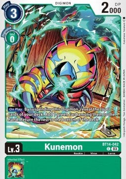 Kunemon (BT14-042)⁣ - Blast Ace⁣ (Common)⁣ [042]
