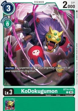 KoDokugumon (BT14-043)⁣ - Blast Ace⁣ (Common)⁣ [043]
