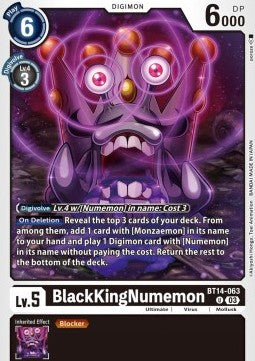 BlackKingNumemon (BT14-063)⁣ - Blast Ace⁣ (Uncommon)⁣ [063]