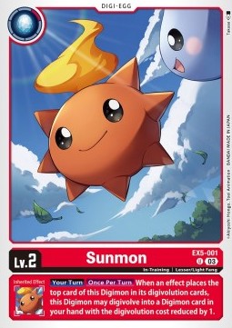 Sunmon (EX5-001) (V.1)⁣ - Animal Colosseum⁣ (Uncommon)⁣ [001]