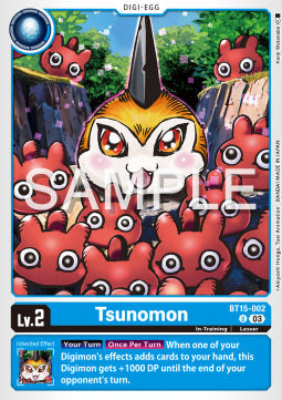 Tsunomon (BT15-002)⁣ - Exceed Apocalypse⁣ (Uncommon)⁣ [002]