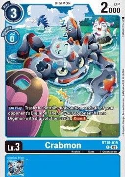 Crabmon (BT15-019)⁣ - Exceed Apocalypse⁣ (Common)⁣ [019]