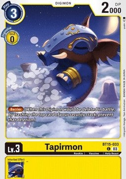 Tapirmon (BT15-033)⁣ - Exceed Apocalypse⁣ (Common)⁣ [033]