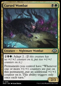 Cursed Wombat⁣ - Modern Horizons 3⁣ (Uncommon)⁣ [181]