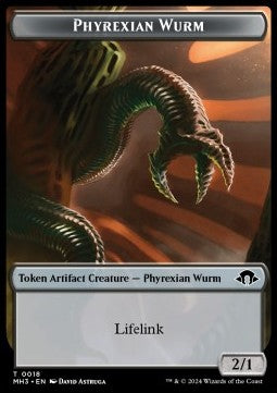 Phyrexian Wurm Token (Artifact 2/1 Lifelink)⁣ - Modern Horizons 3: Tokens⁣ (Token)⁣ [T18]