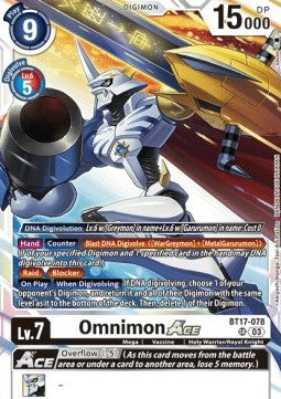 Omnimon Ace (BT17-078) (V.1) - Secret Crisis (Super Rare) [BT-17-078]