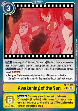 Awakening of the Sun (BT17-099) (V.2)⁣ - Promos: Secret Crisis⁣ (Alternative Art)⁣ [BT17-099]