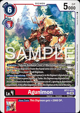 Agunimon (BT17-011)⁣ - Secret Crisis⁣ (Common)⁣ [011]