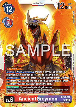AncientGreymon (BT17-017) (V.1) - Secret Crisis (Super Rare) [BT-17-017]