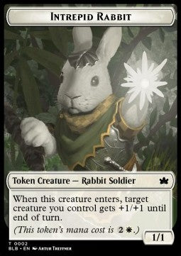 Intrepid Rabbit Token (White 1/1)⁣ - Bloomburrow: Tokens⁣ (Token)⁣ [T02]