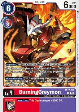 BurningGreymon (BT17-012)⁣ - Secret Crisis⁣ (Common)⁣ [012]