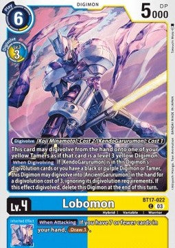 Lobomon (BT17-022)⁣ - Secret Crisis⁣ (Common)⁣ [022]