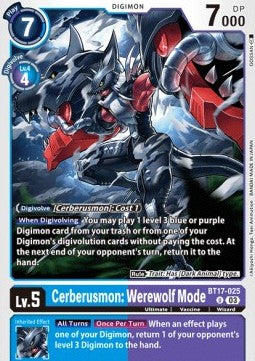 Cerberusmon: Werewolf Mode (BT17-025)⁣ - Secret Crisis⁣ (Uncommon)⁣ [025]