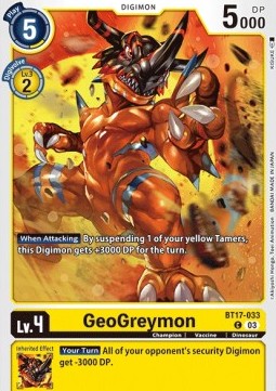 GeoGreymon (BT17-033)⁣ - Secret Crisis⁣ (Common)⁣ [033]