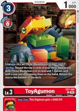 ToyAgumon (EX7-008) (V.1)⁣ - Digimon Liberator⁣ (Uncommon)⁣ [008]