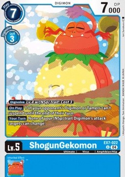 ShogunGekomon (EX7-022) (V.1)⁣ - Digimon Liberator⁣ (Uncommon)⁣ [022]