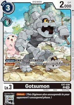 Gotsumon (EX7-038) (V.1)⁣ - Digimon Liberator⁣ (Uncommon)⁣ [038]