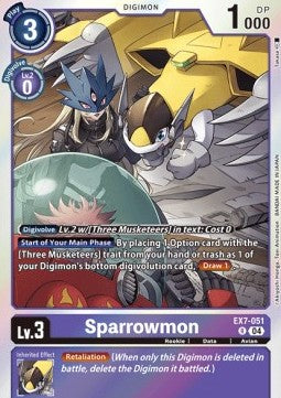 Sparrowmon (EX7-051)⁣ - Digimon Liberator⁣ (Rare)⁣ [051]