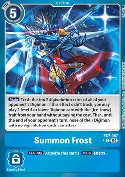 Summon Frost (EX7-067) (V.2)⁣ - Digimon Liberator⁣ (Alternative Art)⁣ [067]